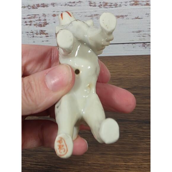 VTG Hand-Painted Spaniel dog Figurine Gold Accents PAC Mark Mid-Century Ceramic - Picture 5 of 6